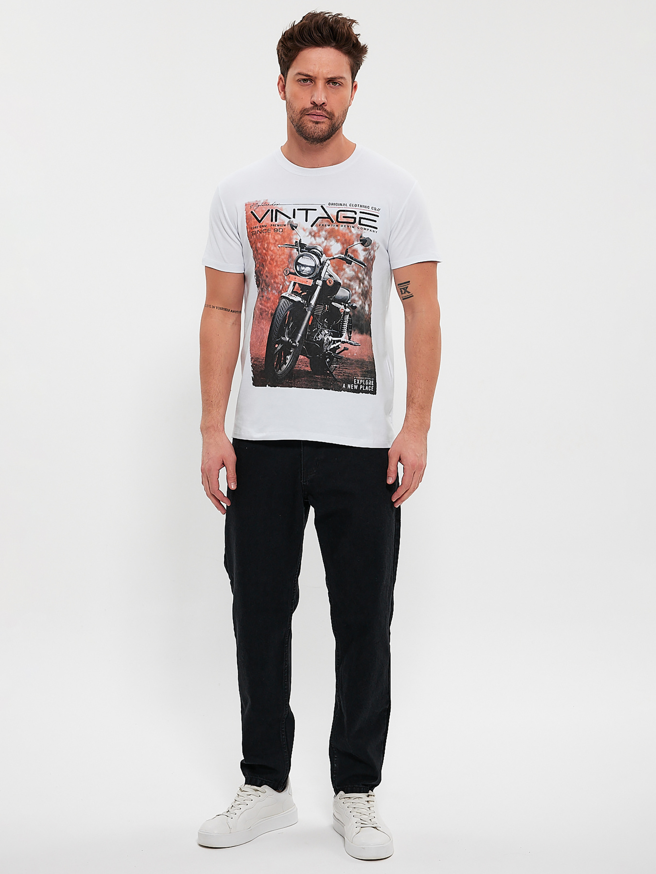 Футболки і поло Trend Collection модель TC10642WhiteFTBLK Фото