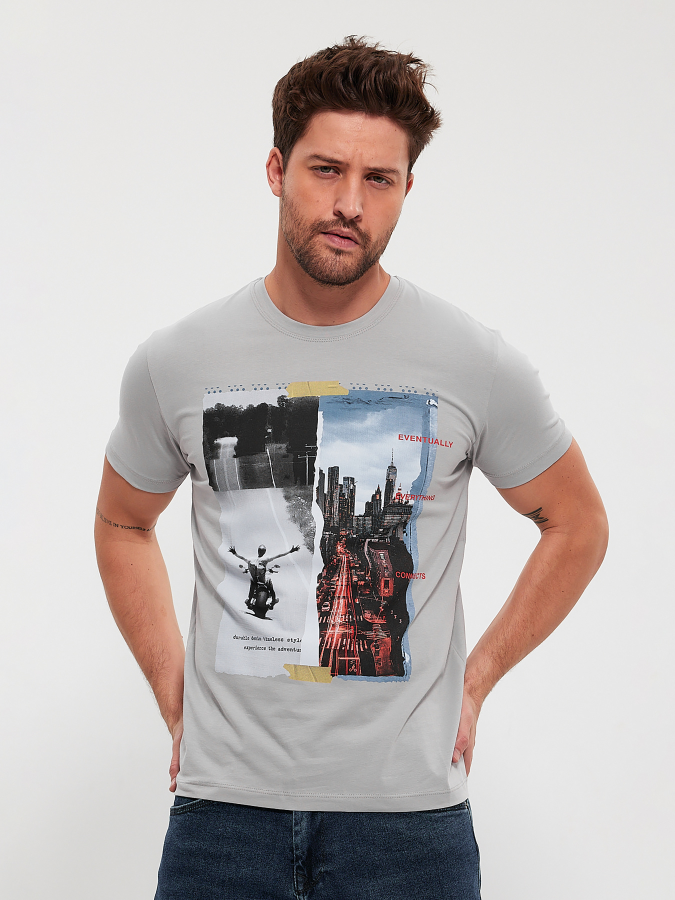 Футболки і поло Trend Collection модель TC10641GreyFTBLK Фото