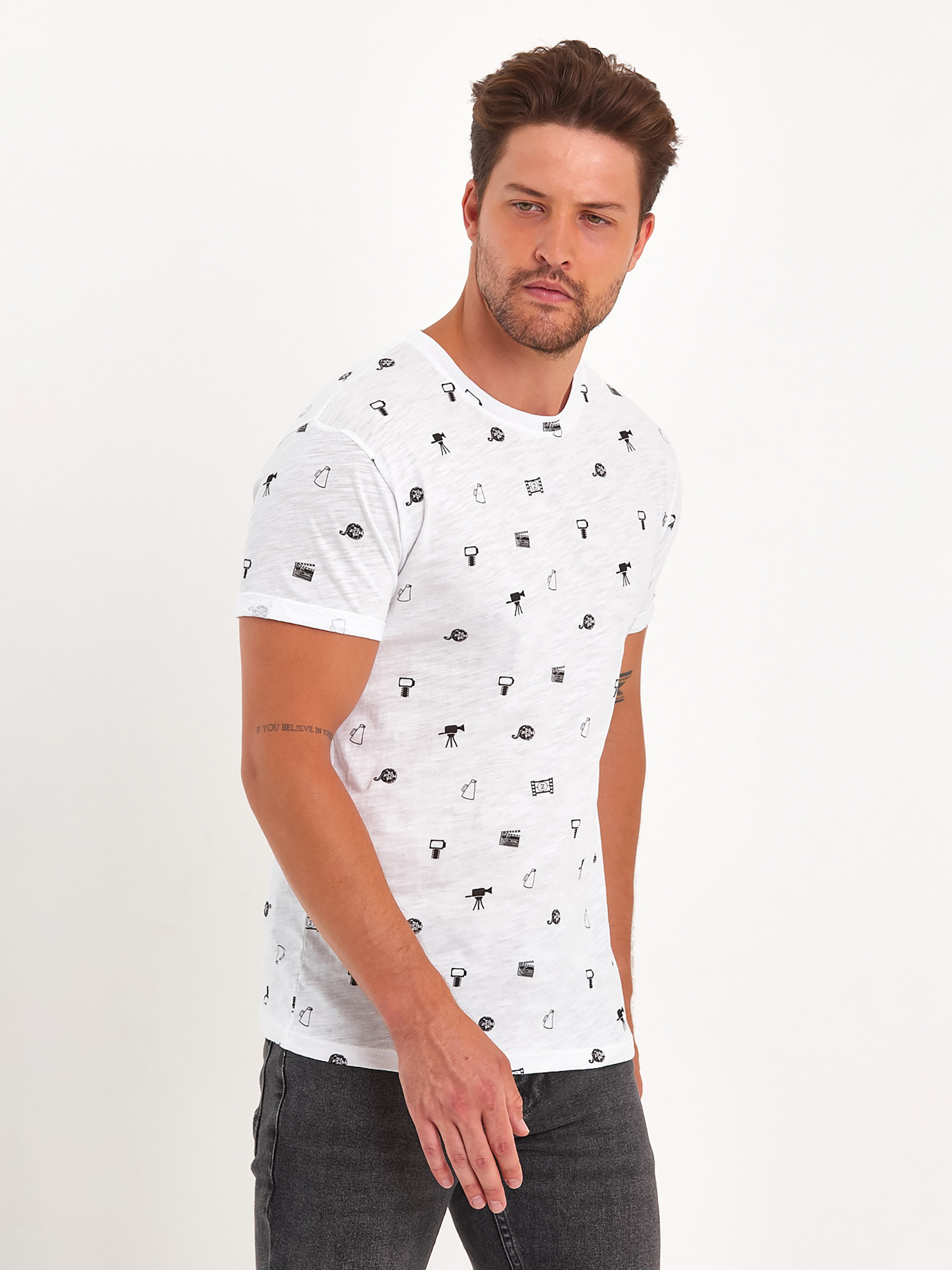 Футболки и поло Trend Collection модель TC8905WhiteFTBLK Фото