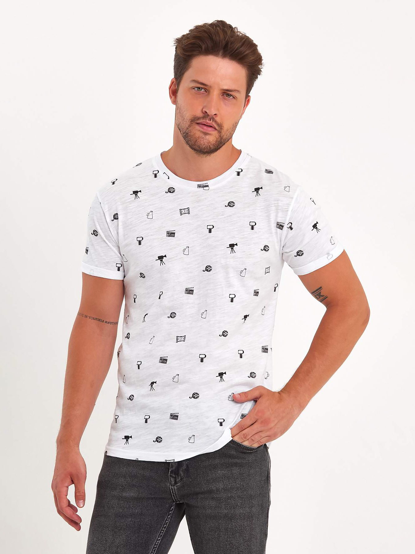 Футболки и поло Trend Collection модель TC8905WhiteFTBLK Фото