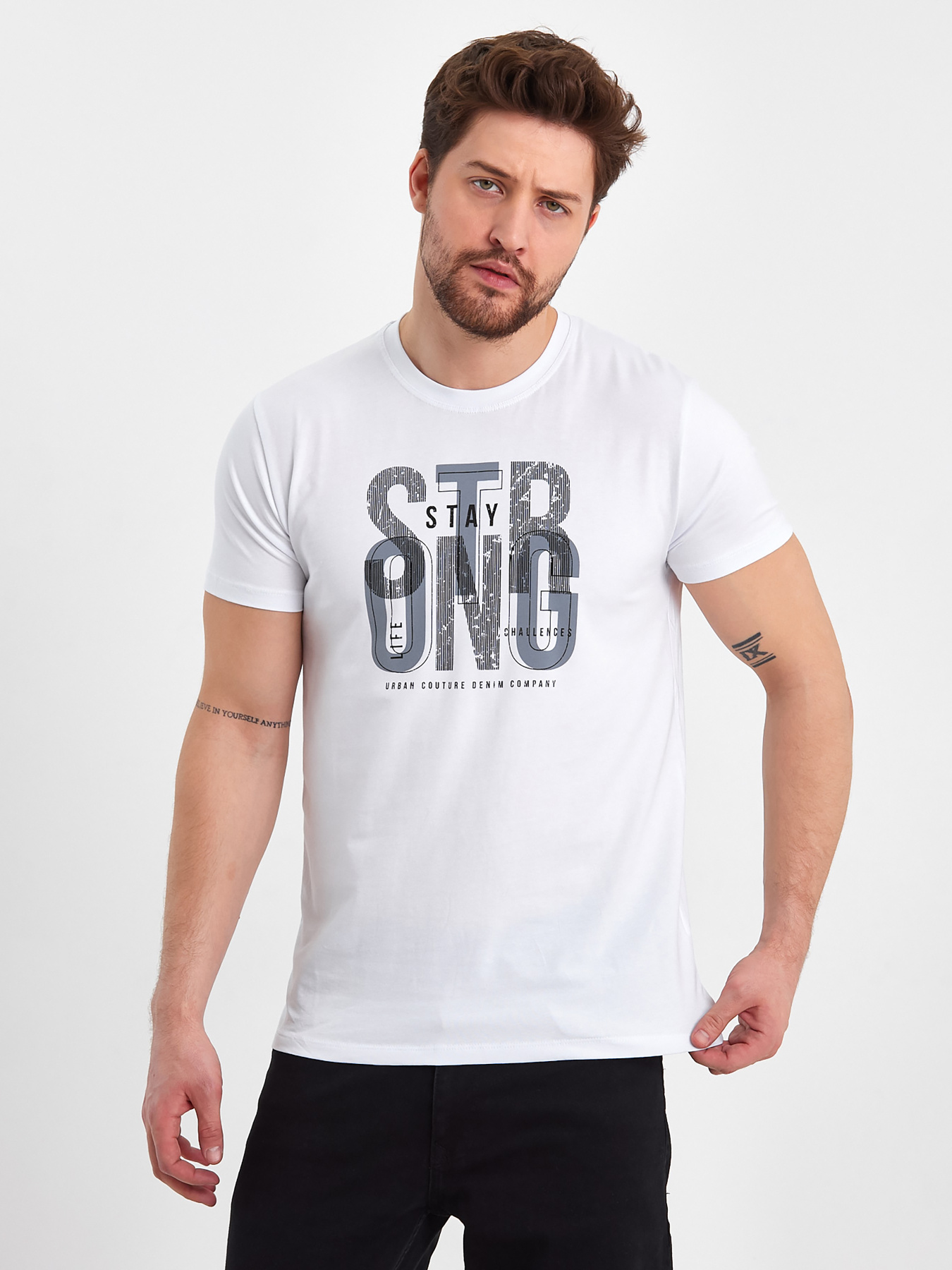 Футболки и поло Trend Collection модель TC8344WhiteFTBLK Фото