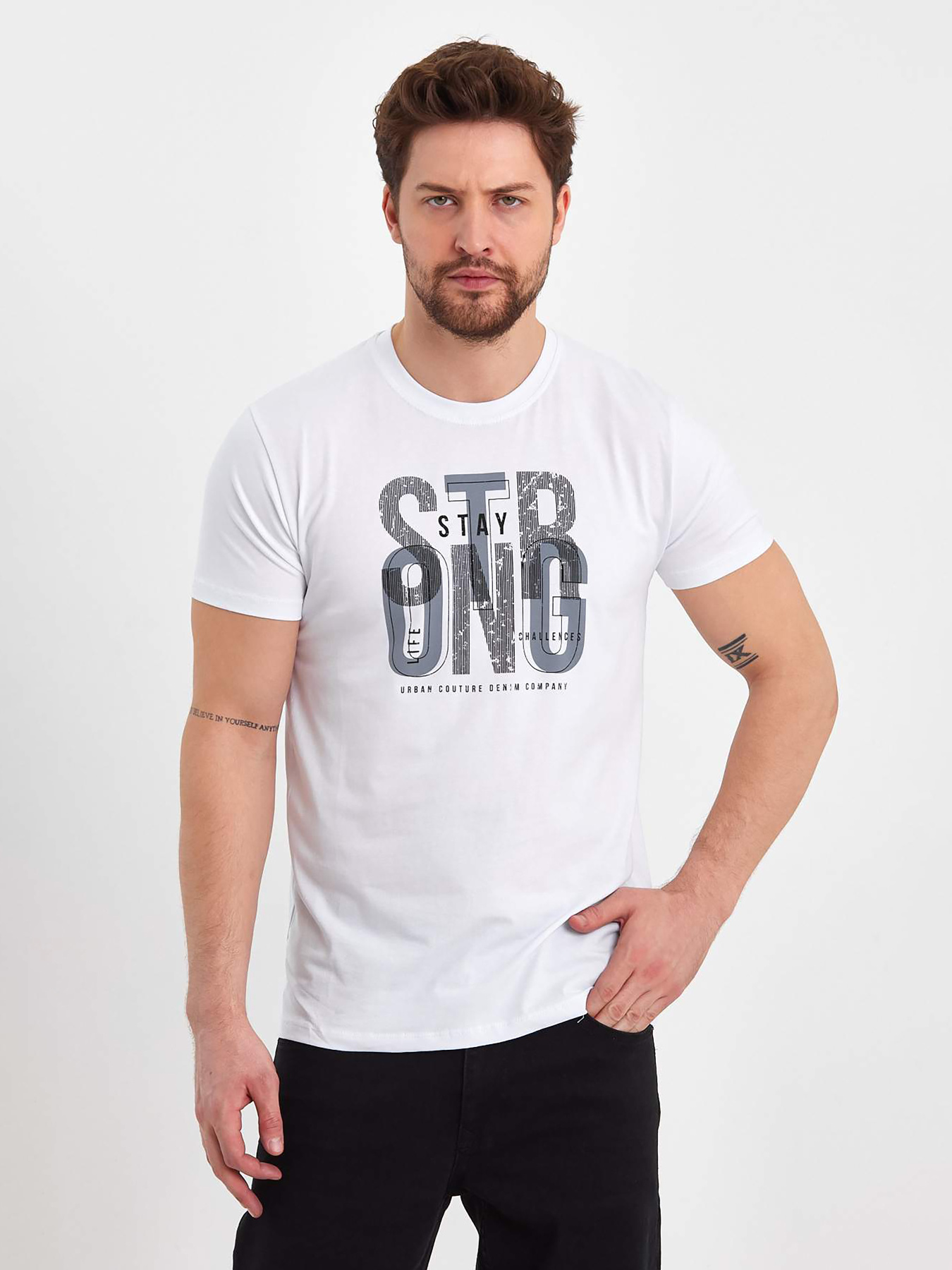 Футболки и поло Trend Collection модель TC8344WhiteFTBLK Фото