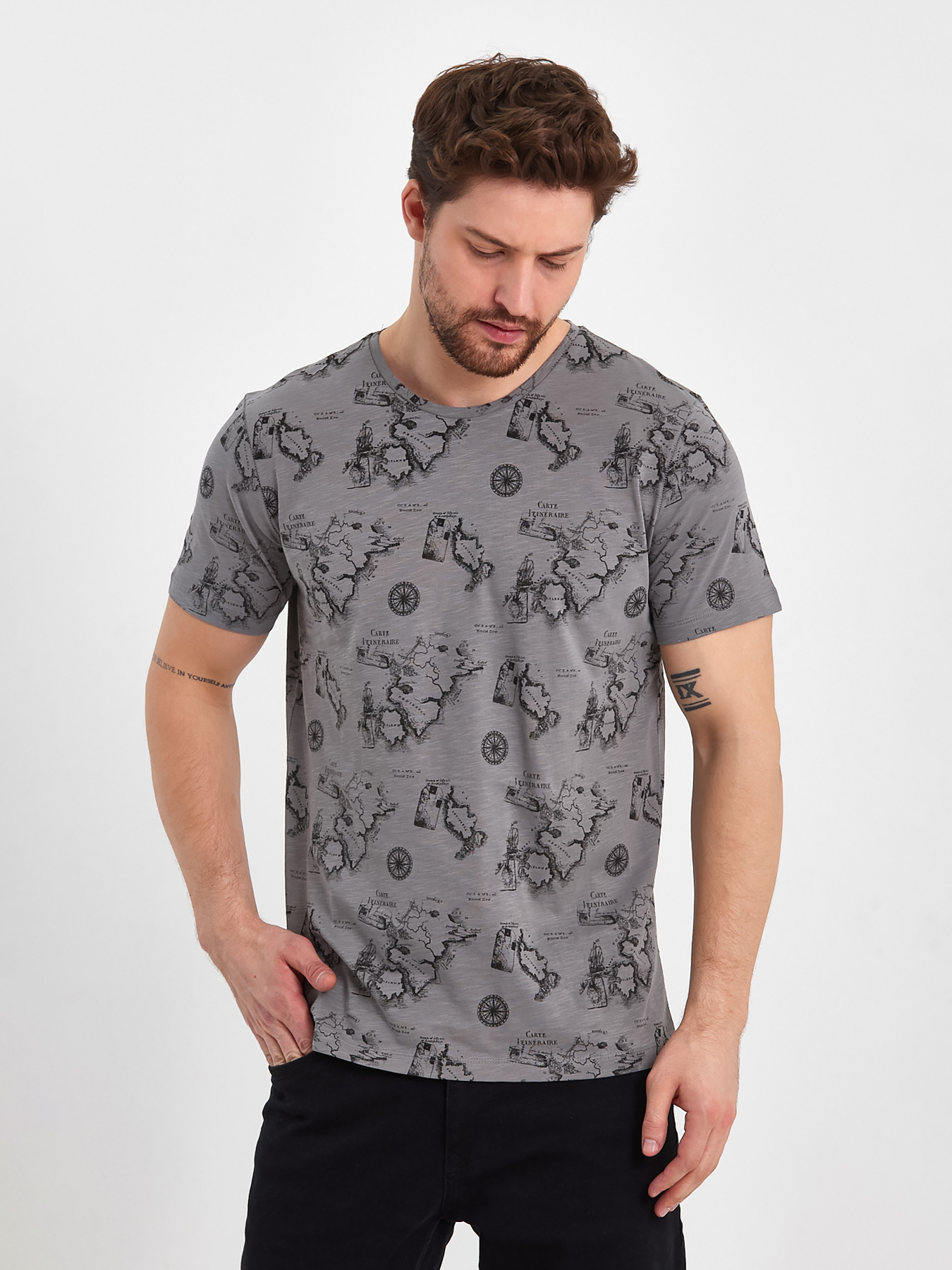 Футболки и поло Trend Collection модель TC8306GreyFTBLK Фото