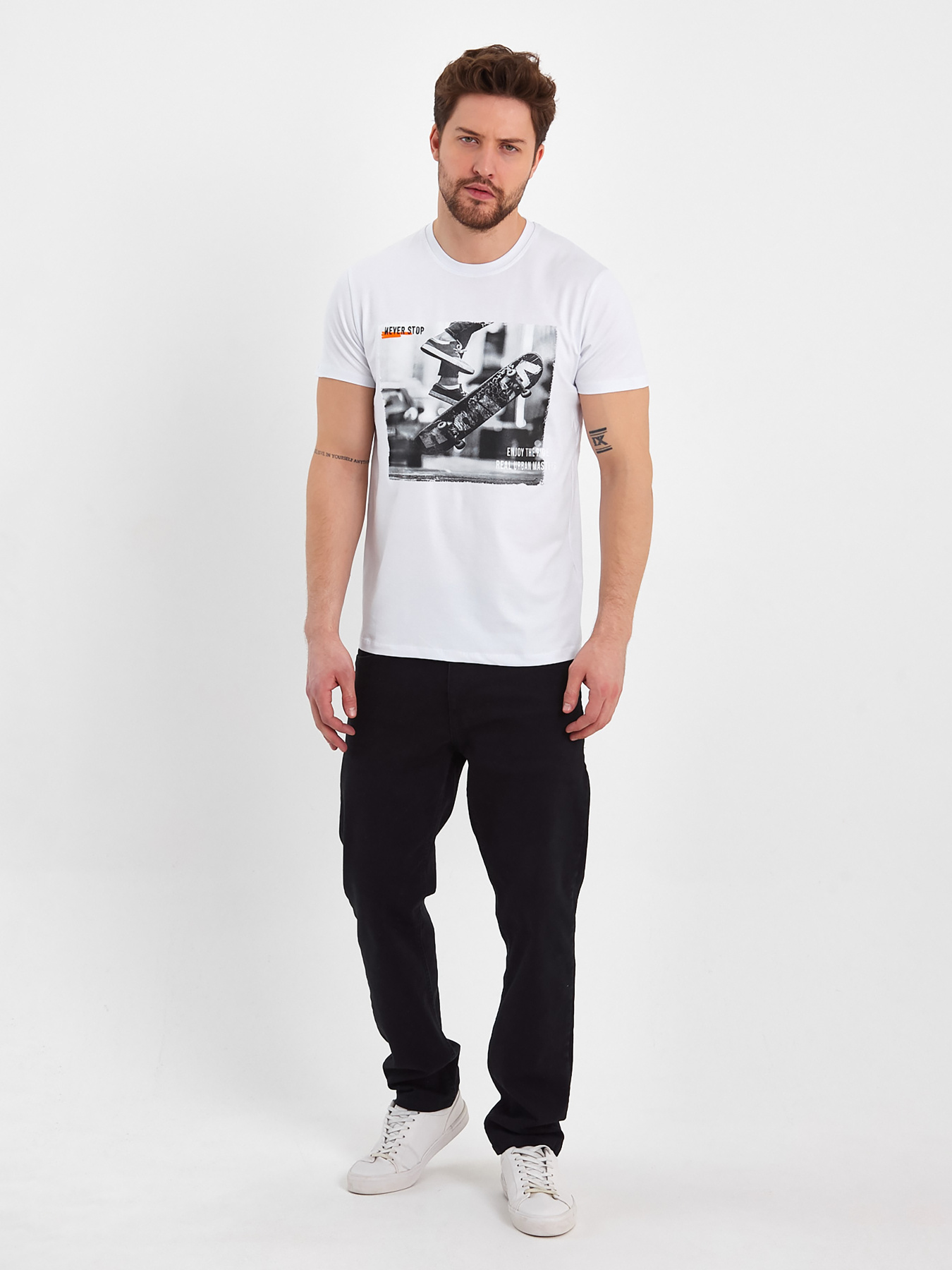 Футболки и поло Trend Collection модель TC8295WhiteFTBLK Фото