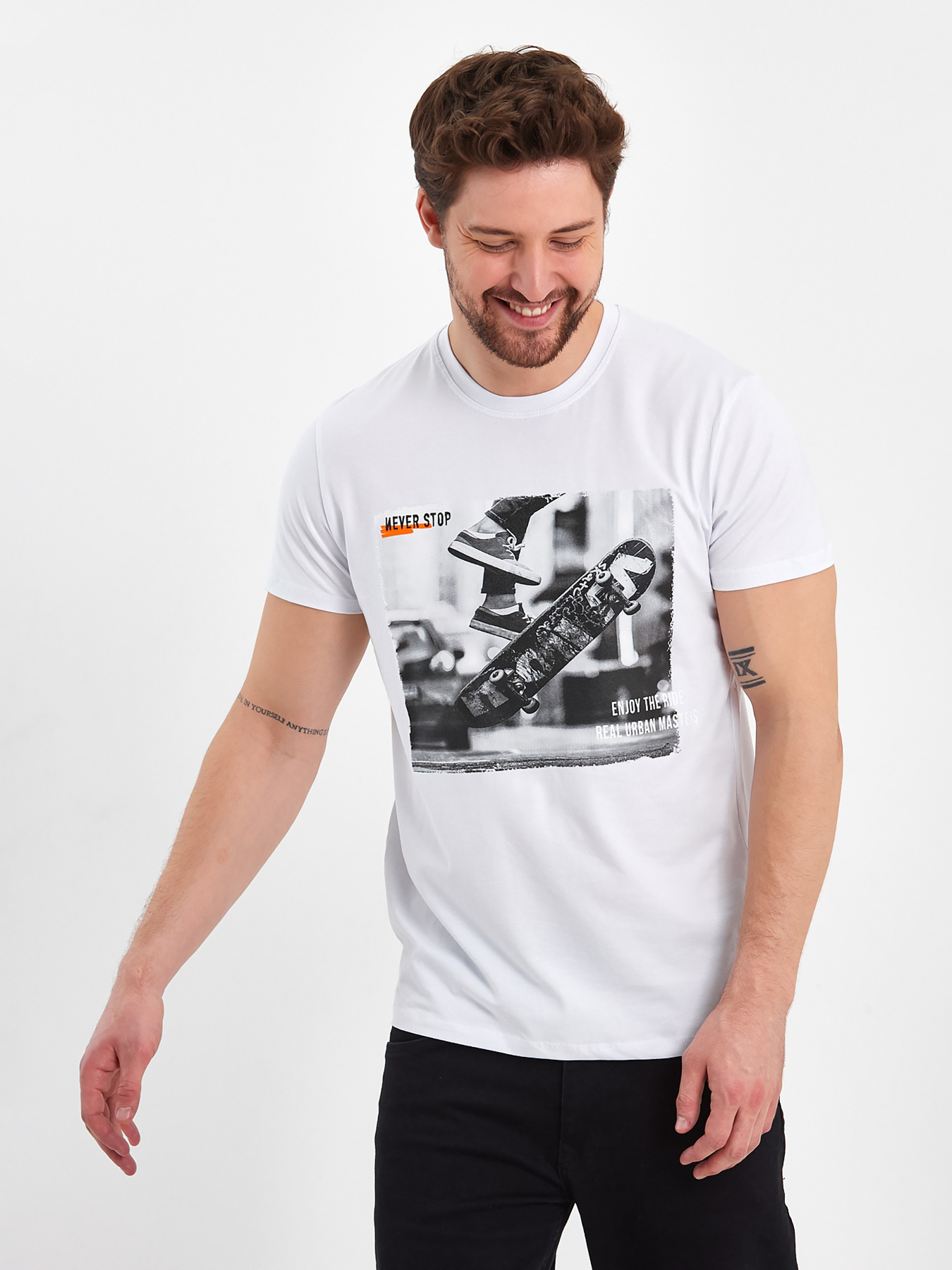 Футболки и поло Trend Collection модель TC8295WhiteFTBLK Фото