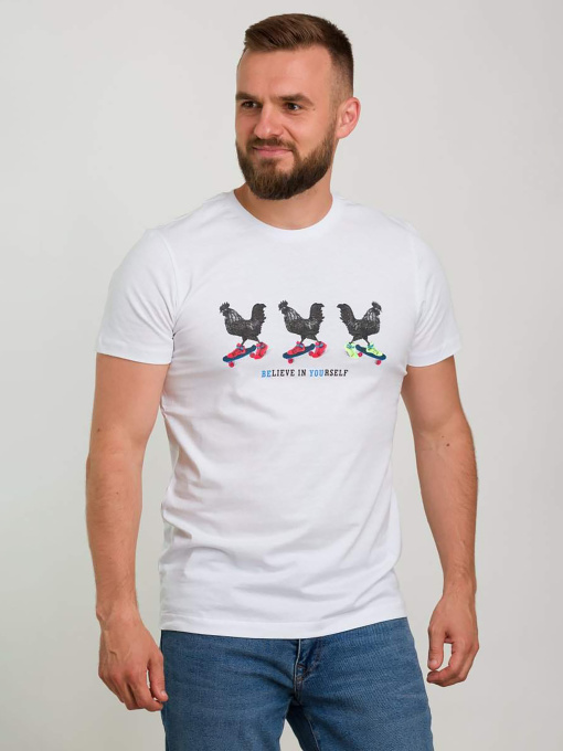 Футболки и поло Trend Collection модель TC6532WhiteFTBLK Фото