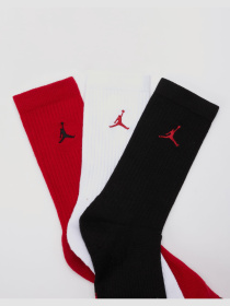 Шкарпетки та гольфи Jordan Jumpman Crew Socks 3-Pack модель DX9632-918 Фото