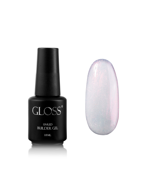 Однофазний гель з пензлем Builder Gel GLOSS Pink Silver Builder Gel GLOSS COMPANY модель 4823271408728 Фото