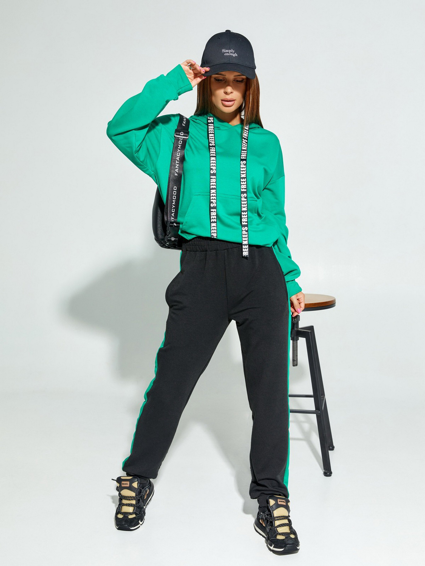Костюми ISSA Plus модель 12217_blackgreen Фото