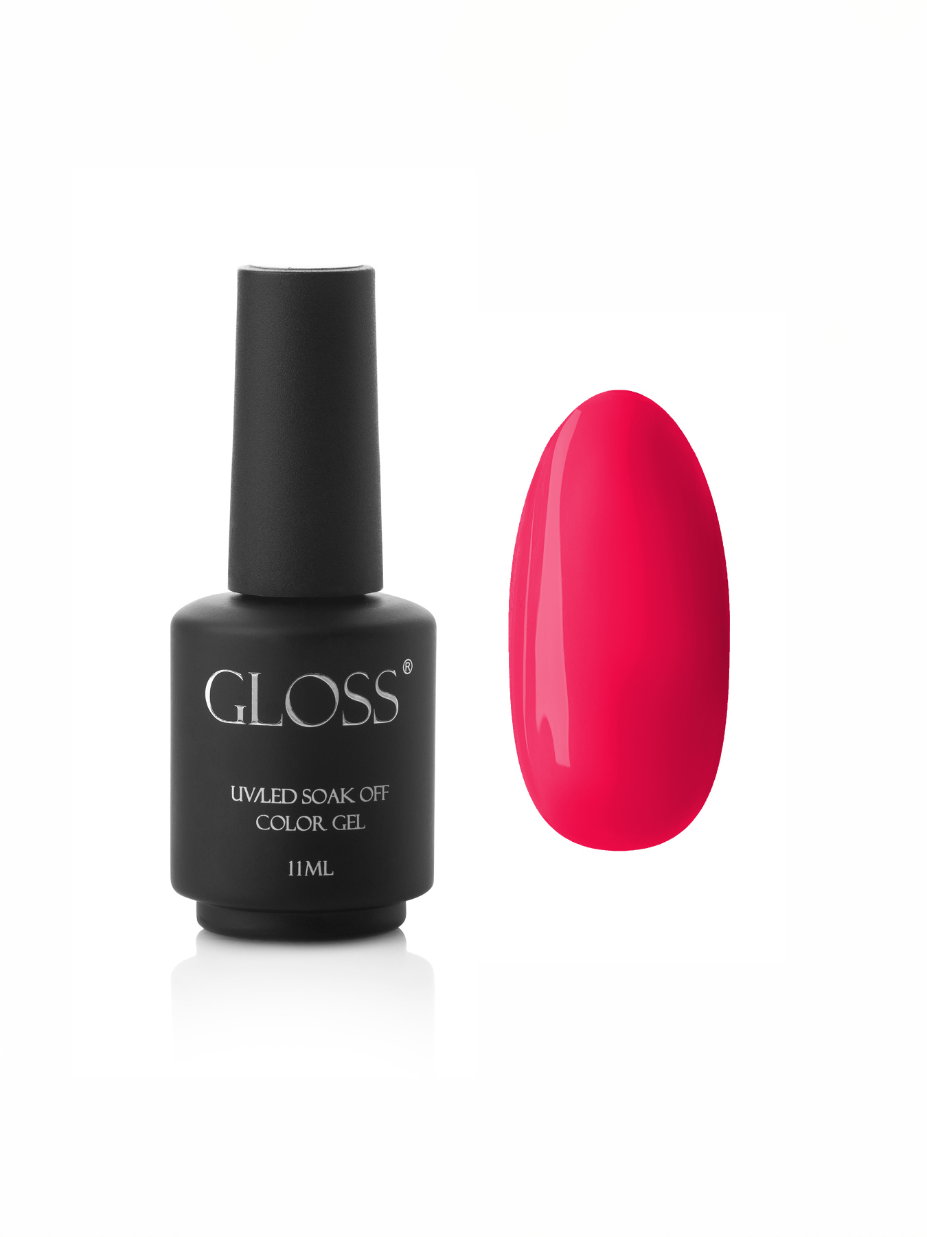 Гель-лак GLOSS Strawberry Taffy 500, ярко-клубничный неоновый Веселка GLOSS COMPANY модель 4823271403310 Фото