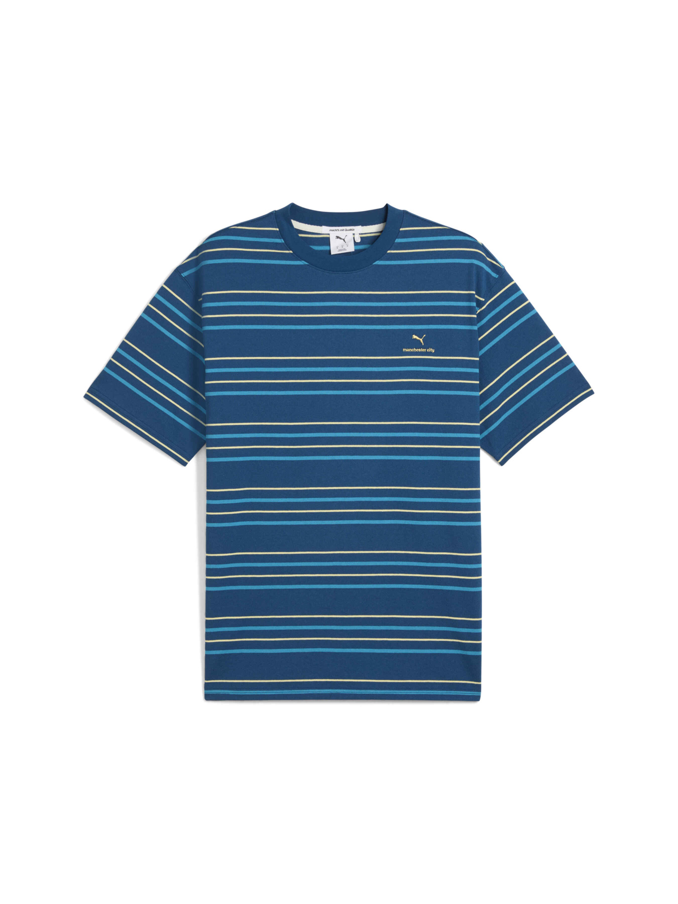 Футболки и поло PUMA Mcfc Mmq Striped Tee модель 780837 Футболки и поло PUMA Mcfc Mmq Striped Tee модель 780837 Фото