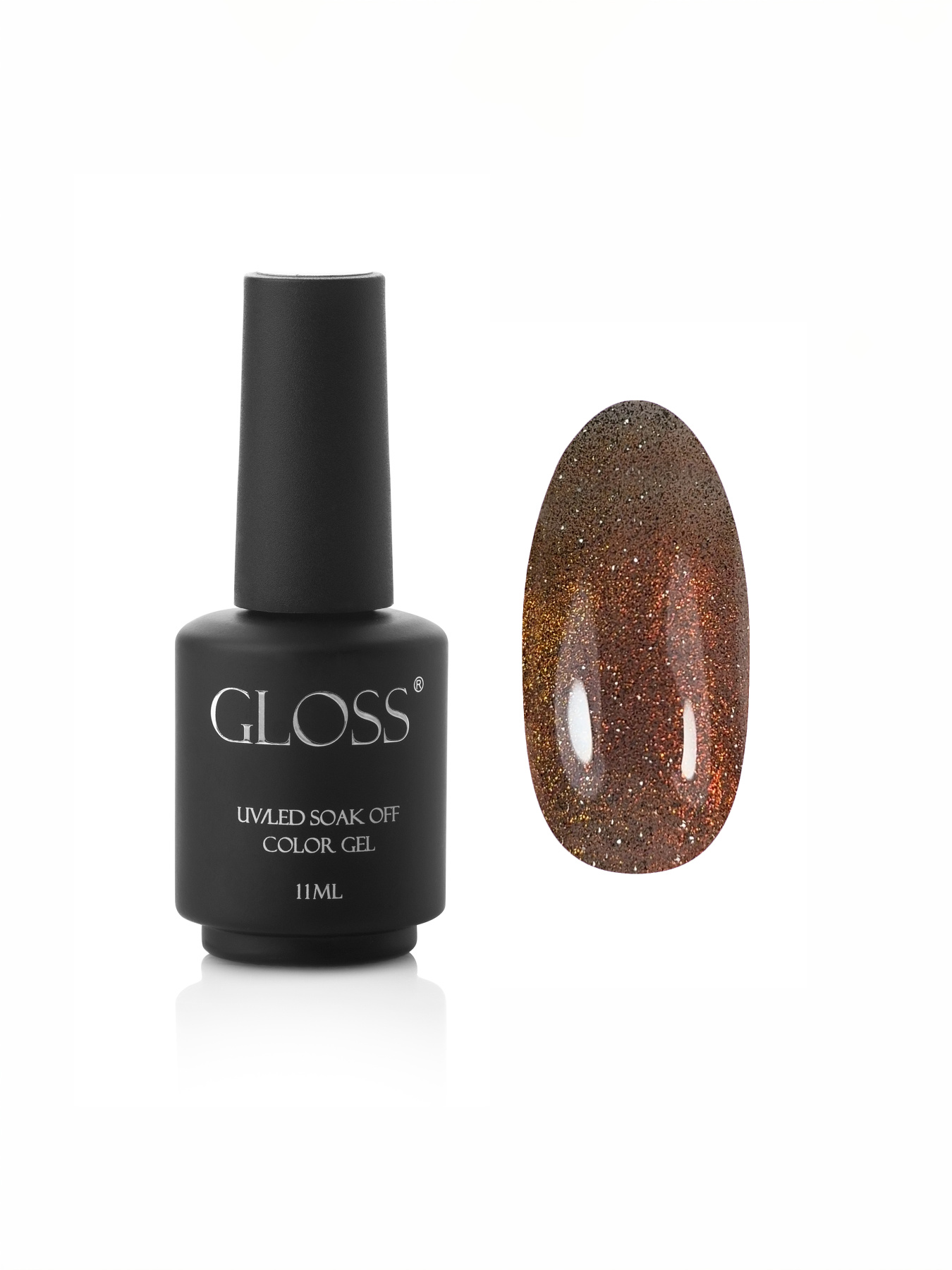 Гель-лак кошачий глаз Cat eye 15, розово-золотистый Cat eye GLOSS COMPANY модель 4823271407318 Фото