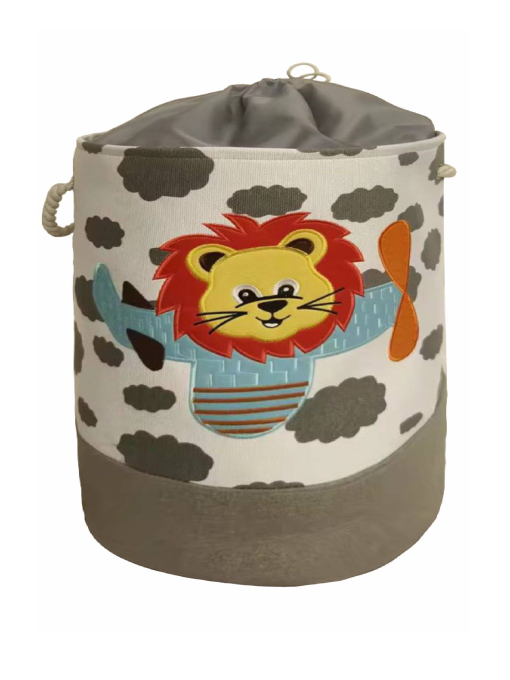 Кошик для іграшок/білизни на шнурівці  Сірий - Левеня Lovely Svi  модель 6902452578646 Фото