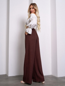 Брюки ISSA Plus модель 14455_темно-коричневый Фото