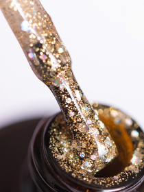 Гель-лак GLOSS Shine 409, золотистый с голографическими блестками Shine GLOSS COMPANY модель 4823271403389 Фото