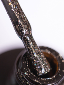 Гель-лак GLOSS Shine 413, черный, микроблеск и голографические блестки Shine GLOSS COMPANY модель 4823271401132 Фото