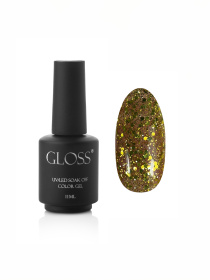 Гель-лак GLOSS Shine 414, золотисто-желтый, микроблеск и блестки. Shine GLOSS COMPANY модель 4823271401248 Фото
