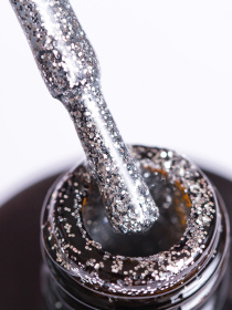 Гель-лак GLOSS Shine 416, серебристый с микроблеском Shine GLOSS COMPANY модель 4823271402498 Фото