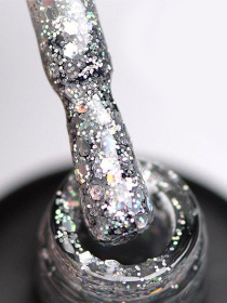 Гель-лак GLOSS Shine 420, серебристый с голографическими блестками Shine GLOSS COMPANY модель 4823271401019 Фото