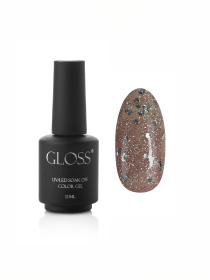 Гель-лак GLOSS Shine 421, золотистый с большими блестками. Shine GLOSS COMPANY модель 4823271400982 Фото
