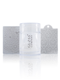 Набор для стемпинга GLOSS, двусторонний штамп и 2 скрапера. Стемпінг GLOSS COMPANY модель 4823271409909 Фото