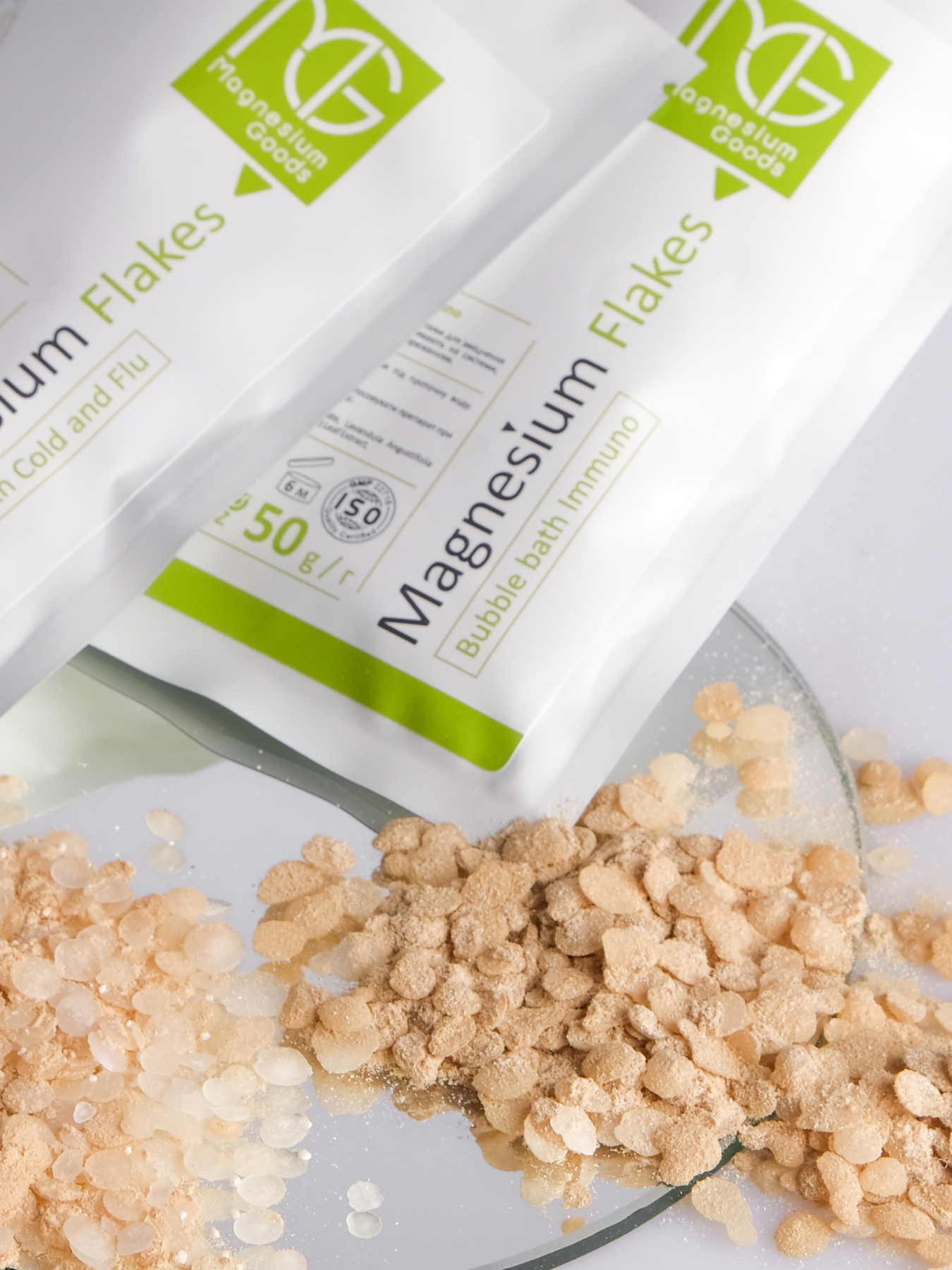 Саше 2в1 Магнієва сіль і піна для ванн Magnesium Flakes Bubble Bath IMMUNO Magnesium Goods модель 682075 Саше 2в1 Магнієва сіль і піна для ванн Magnesium Flakes Bubble Bath IMMUNO Magnesium Goods модель 682075 Фото