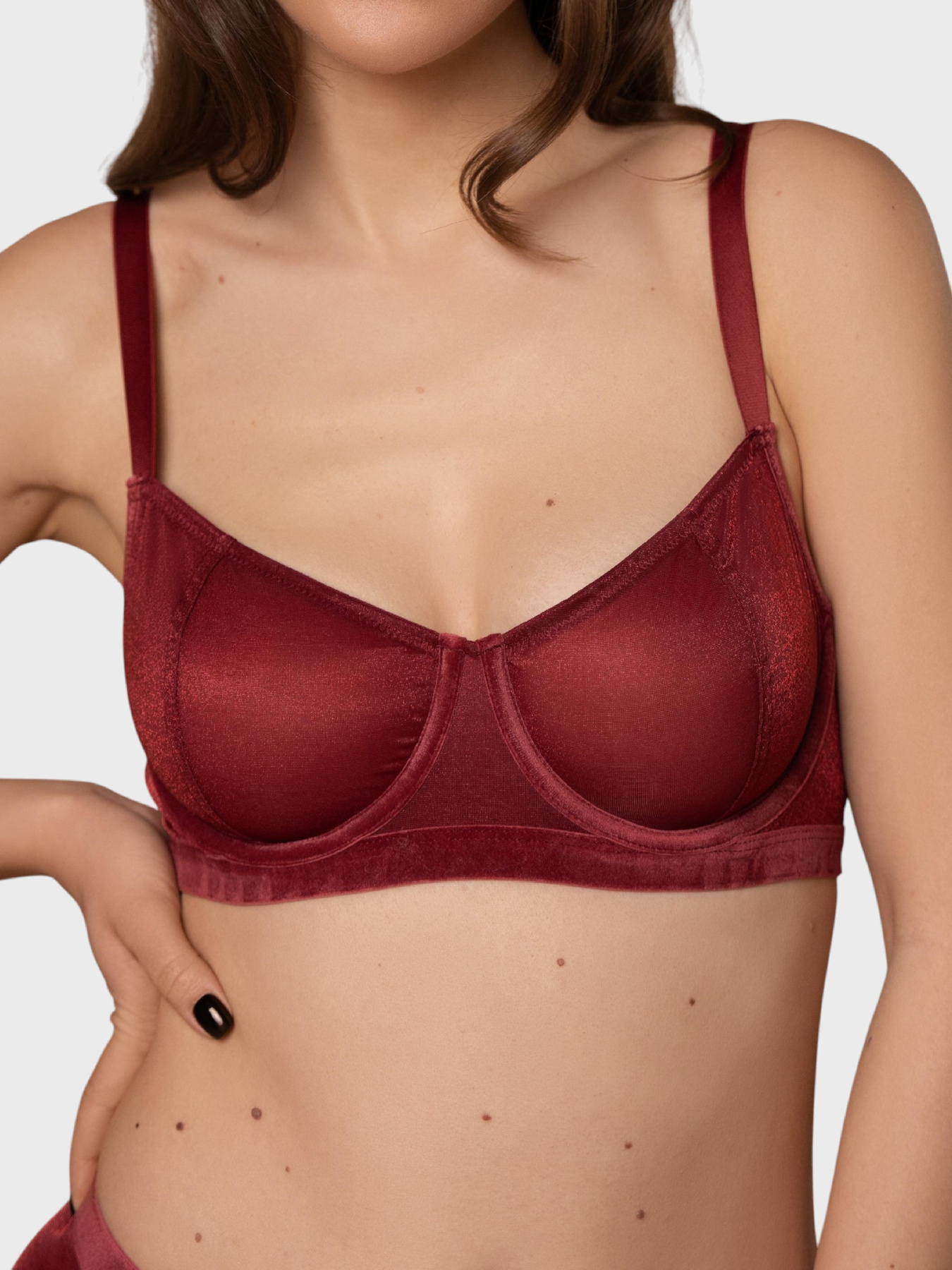 Нижня білизна Brabrabra модель SLZ27301305_burgundy Фото