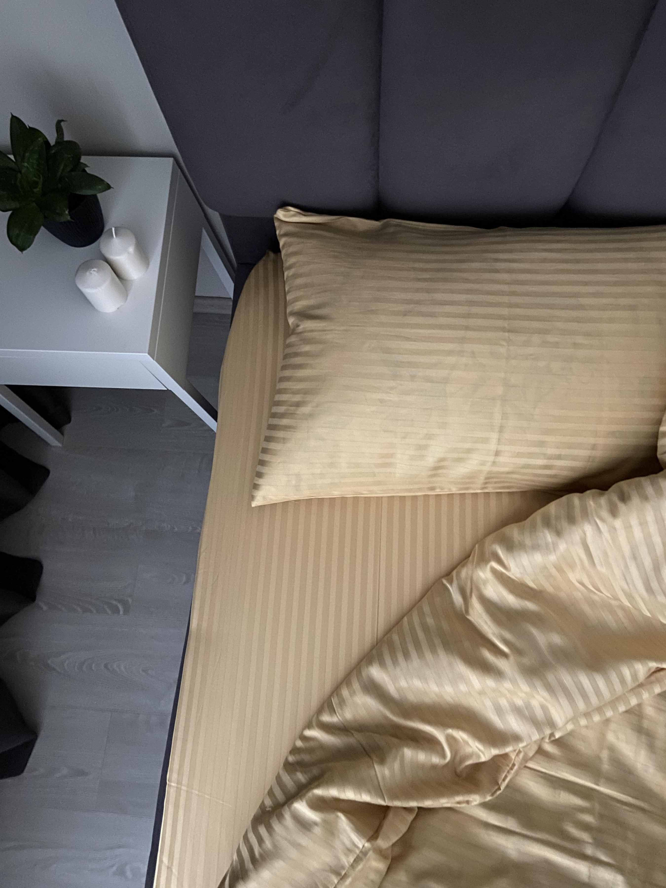 Комплект Постельного белья Страйп Сатин Gold Vital Textile модель SP1.5-15 Фото