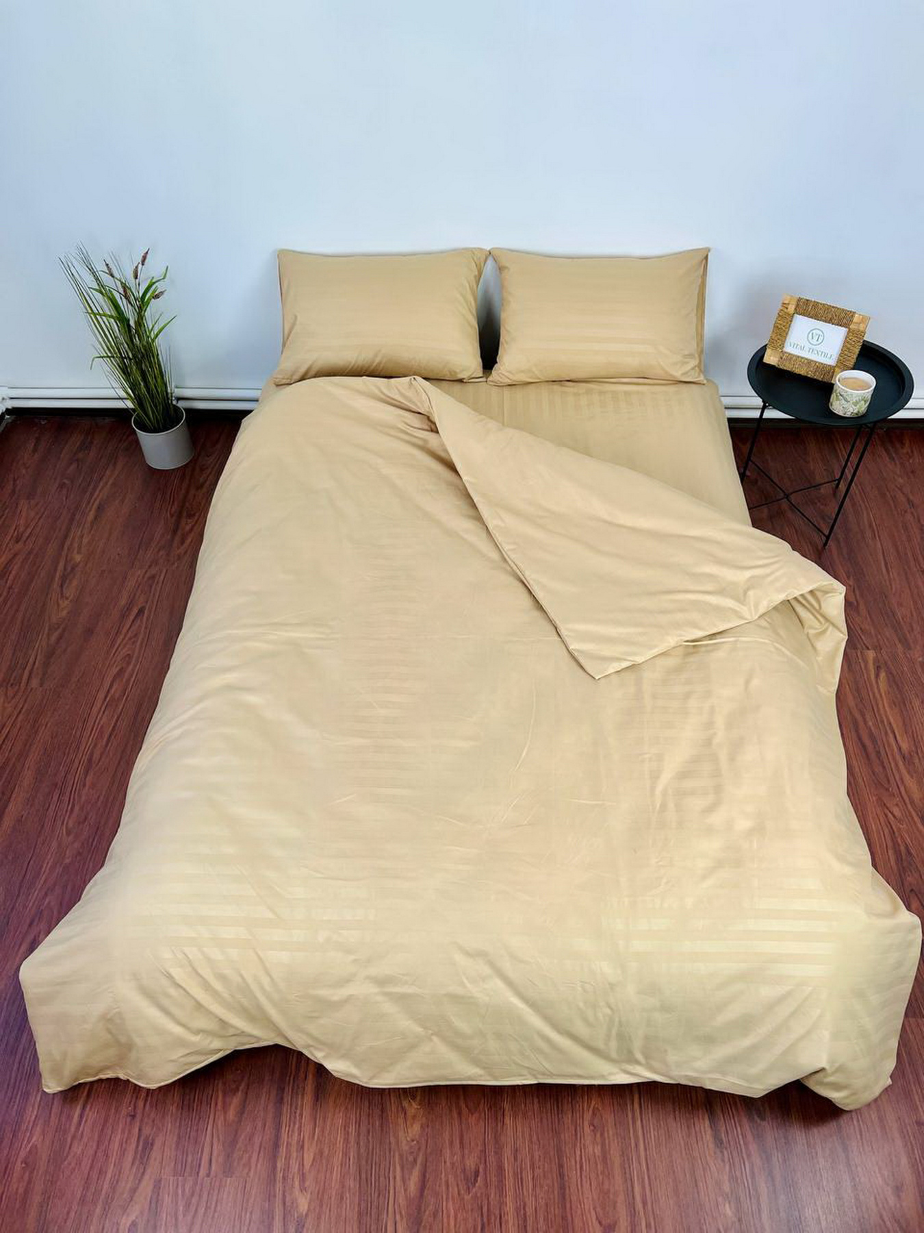 Комплект Постельного белья Страйп Сатин Gold Vital Textile модель SP1.5-15 Фото