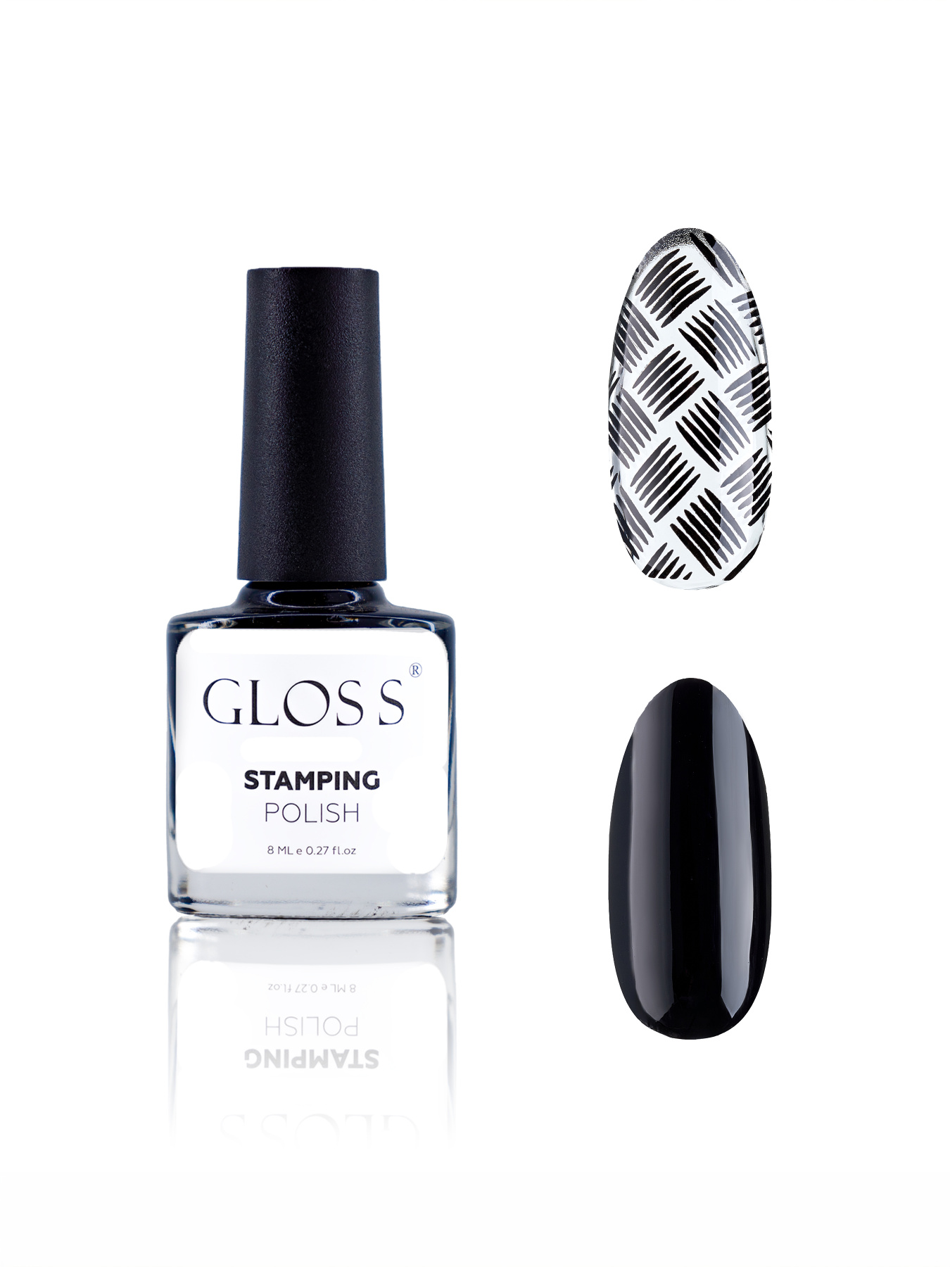 Лак для стемпинга GLOSS Stamping polish 01, черный Лак для стемпінгу GLOSS COMPANY модель 4823271409671 Лак для стемпинга GLOSS Stamping polish 01, черный Лак для стемпінгу GLOSS COMPANY модель 4823271409671 Фото