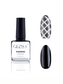 Лак для стемпинга GLOSS Stamping polish 01, черный Лак для стемпінгу GLOSS COMPANY модель 4823271409671 Фото