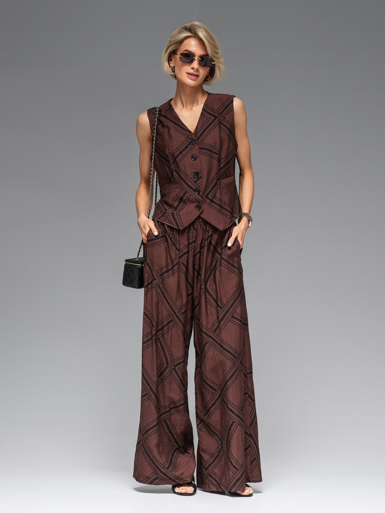 Костюмы VIVA WEAR модель 3808-jilet-choco Фото