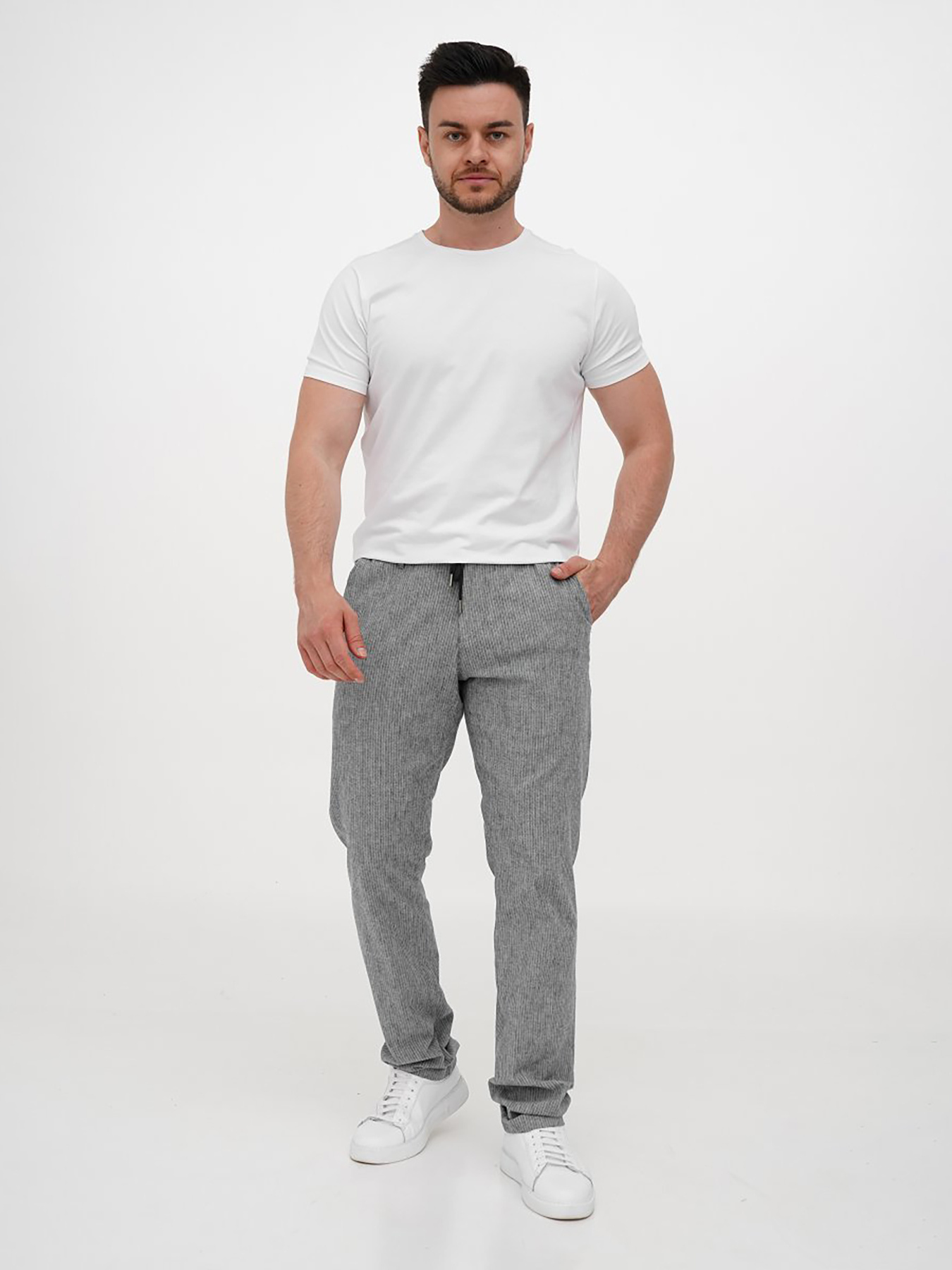 Штани Trend Collection модель TC12123GreyWhiteSHTN Фото