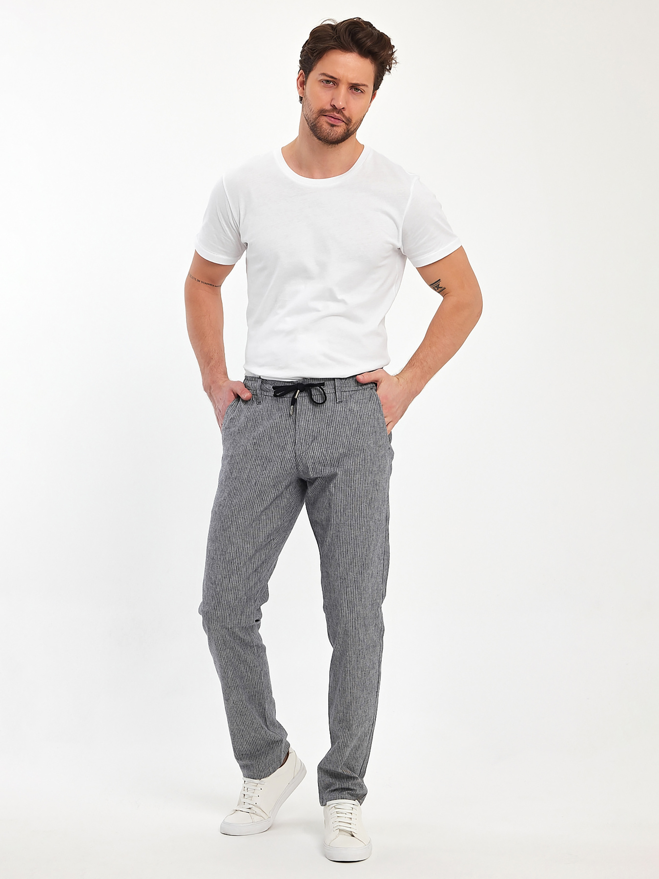 Штани Trend Collection модель TC12122GreyWhiteSHTN Фото