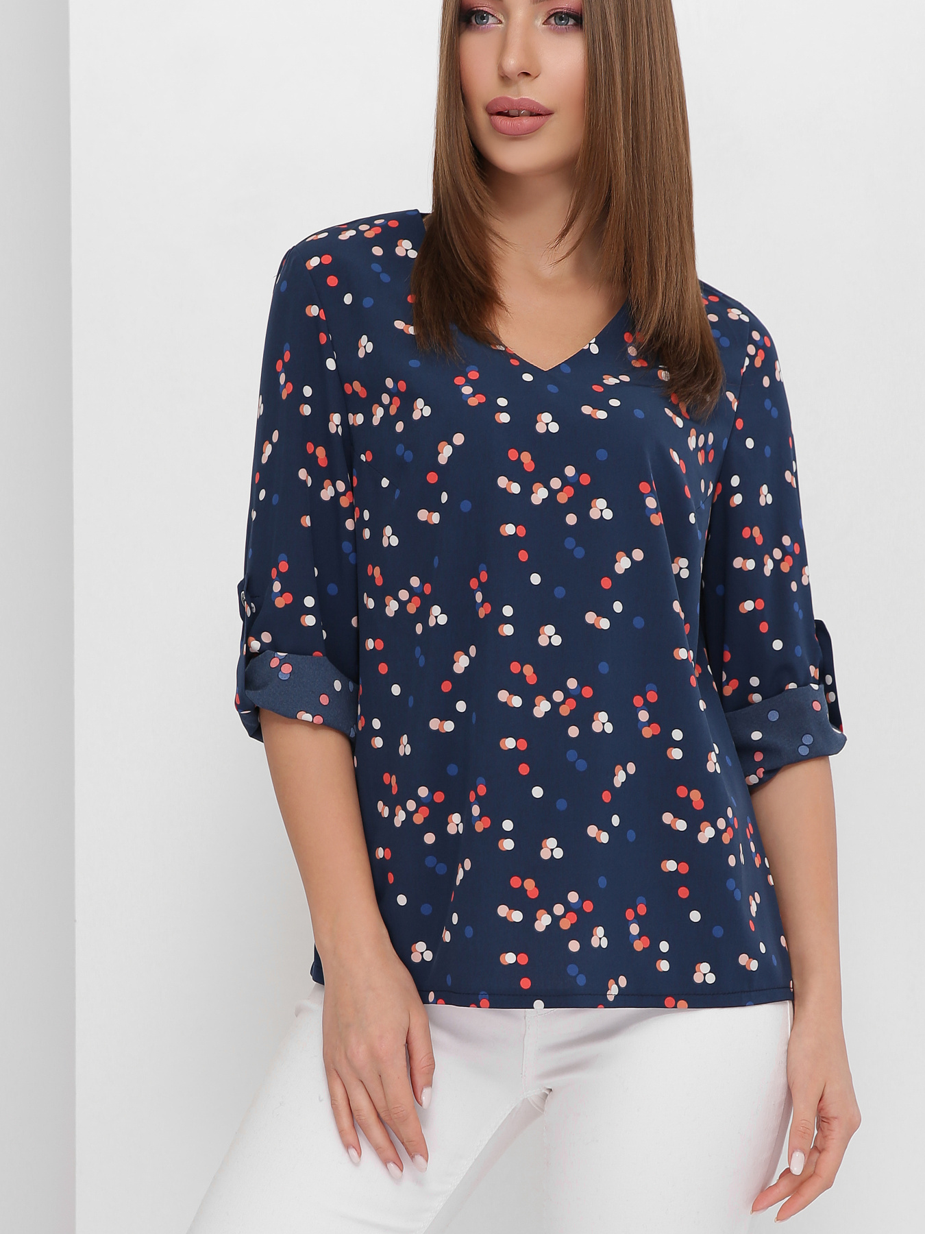 Сорочки MarSe модель marse-bluza-1878-temno-sinij Фото