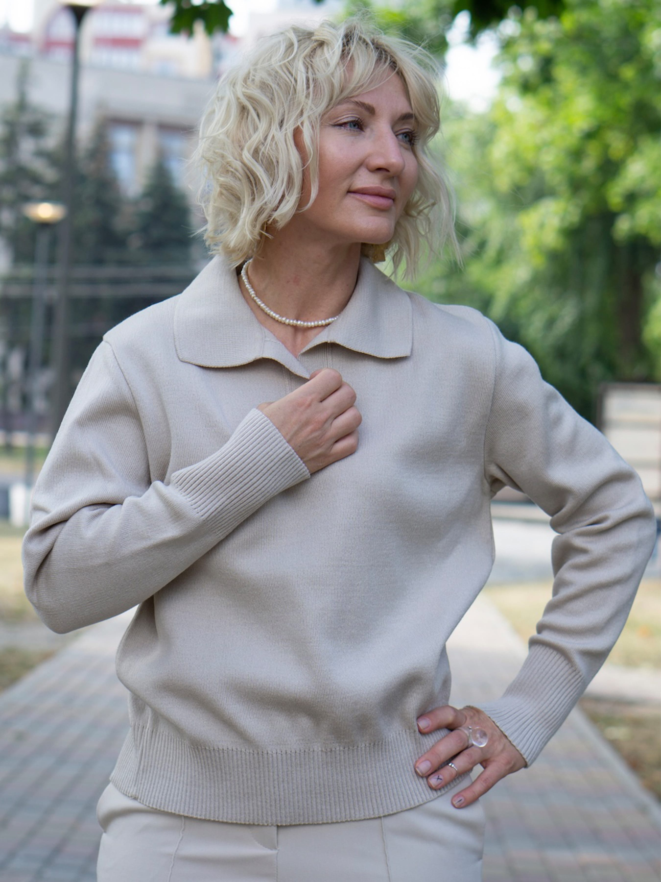 Свитры и кардиганы Nita модель dzhemper-polo-nita-zhemchug-n888-24 Фото