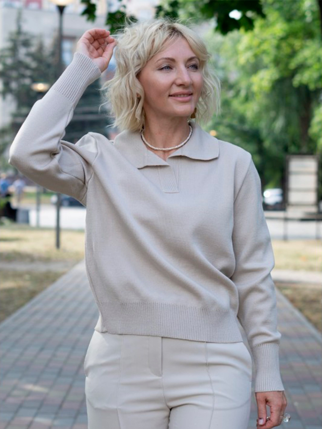 Свитры и кардиганы Nita модель dzhemper-polo-nita-zhemchug-n888-24 Фото