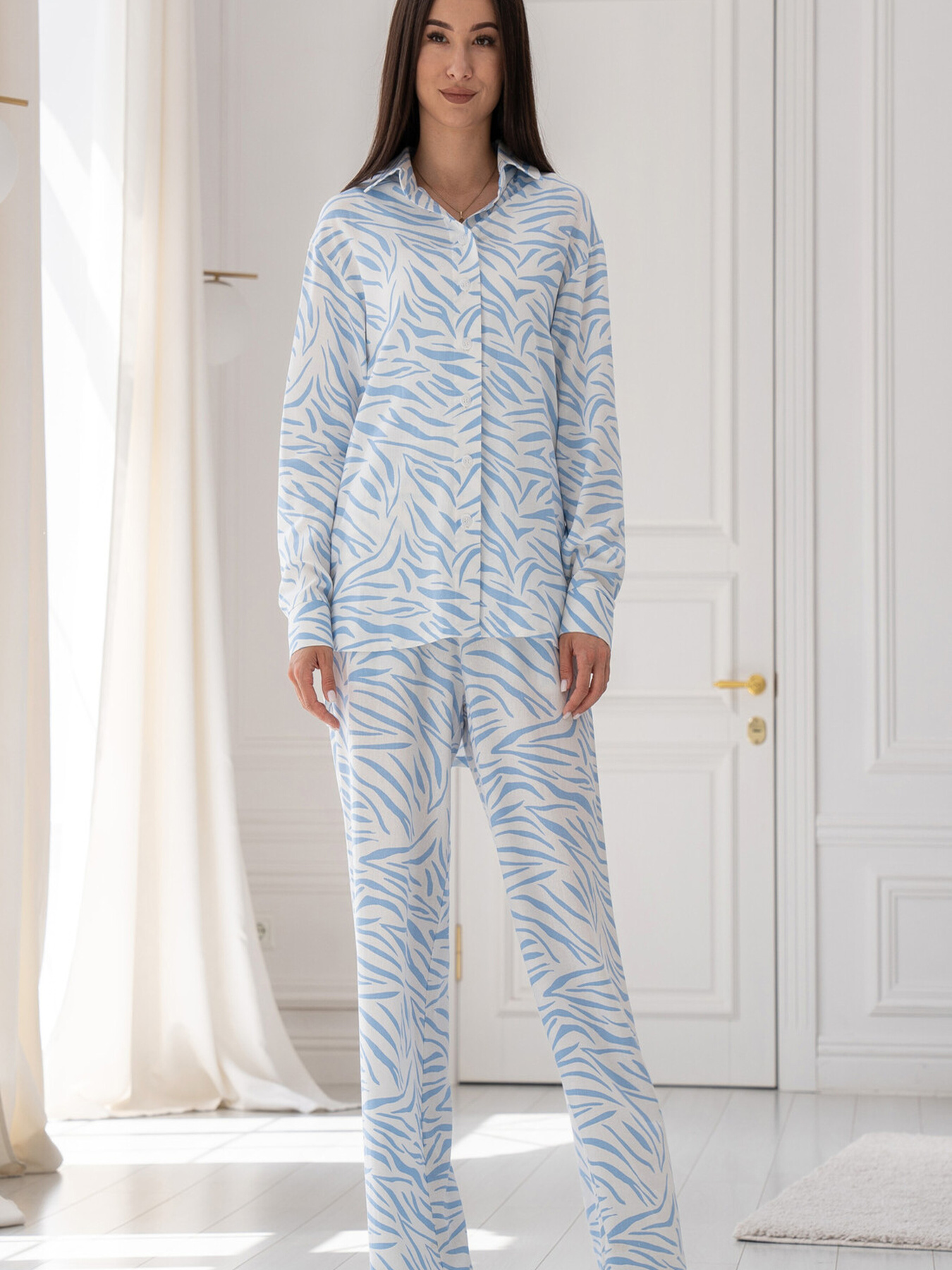 Сорочки RiMari модель 0224-blakitnij-print Фото