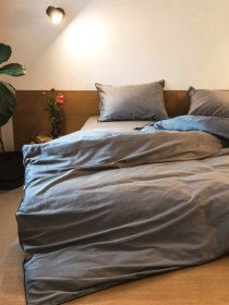 Комплект постельного белья с аутентичной вышивкой и кантом Natural Grey в сатиновом чехле для хранения Ecotton модель 25091 Фото