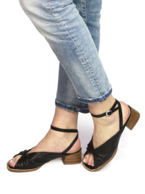 Босоніжки It-girl модель 1932-01-A132-black Фото