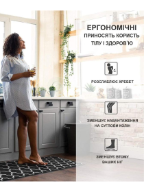 Набор коврики кухонные 3 шт. Черный Lovely Svi модель 190353 Фото