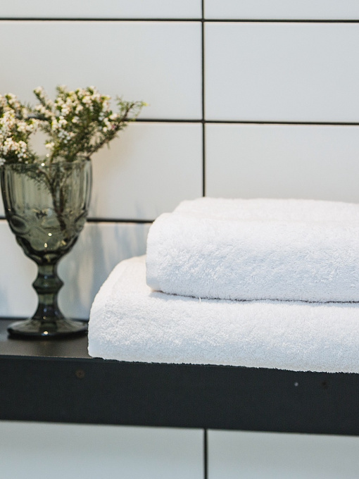 Полотенце махровое высокой плотности 430 гр./м2 белый White Ecotton модель 23119 Фото