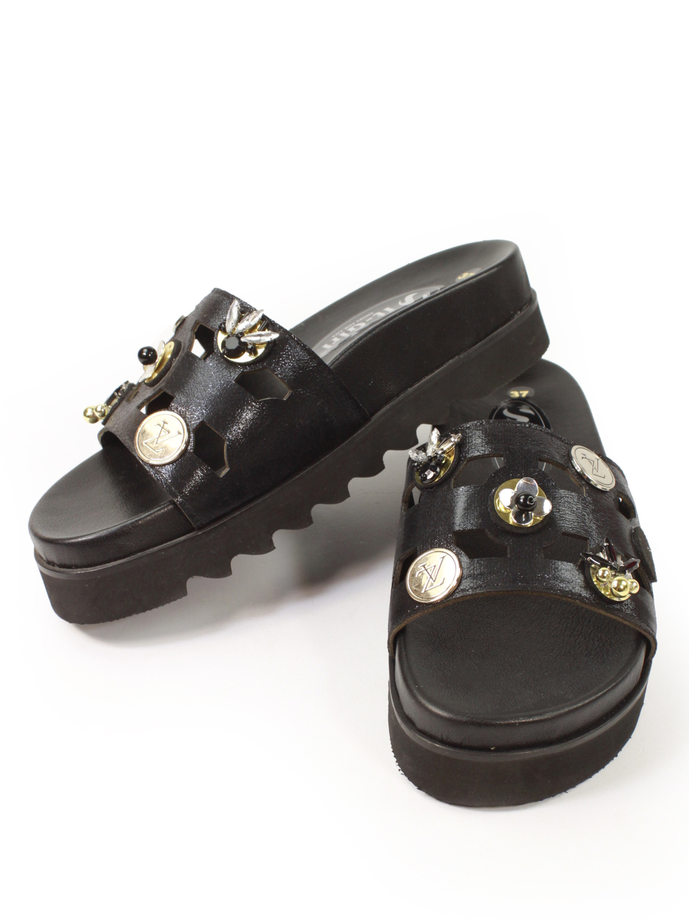 Шлёпанцы It-girl модель 1722-Black Фото