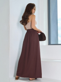 Юбки ISSA Plus модель 15192_темно-коричневый Фото
