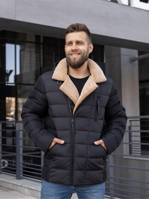 Куртки и дубленки UVENTUM модель 269_Black Фото
