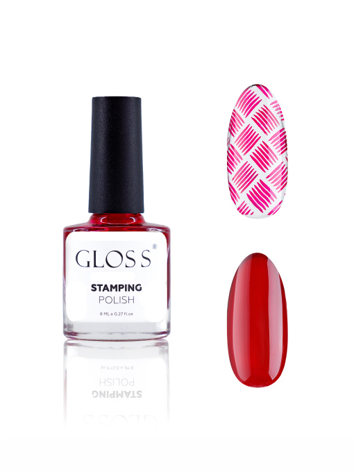 Лак для стемпинга GLOSS Stamping polish 07, насыщенный вишневый Лак для стемпінгу GLOSS COMPANY модель 4823271409732 Фото