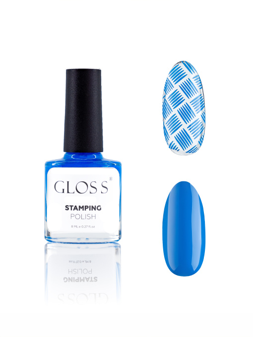 Лак для стемпинга GLOSS Stamping polish 08, синий Лак для стемпінгу GLOSS COMPANY модель 4823271409749 Фото