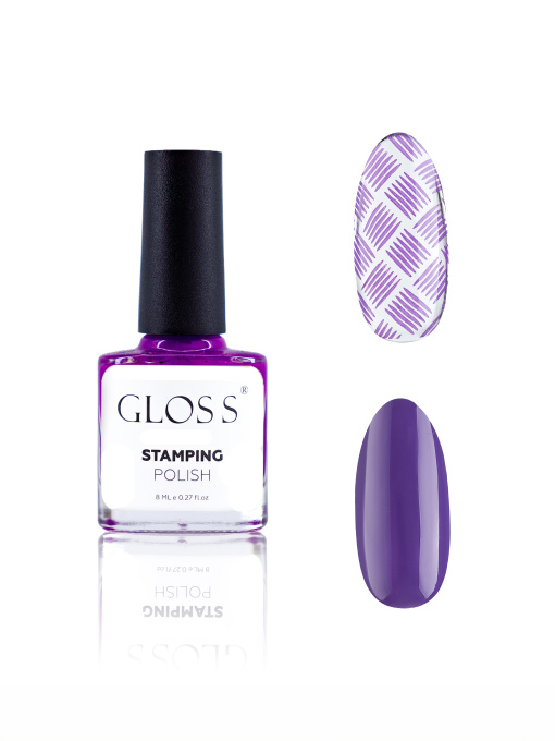 Лак для стемпинга GLOSS Stamping polish 10, баклажанный Лак для стемпінгу GLOSS COMPANY модель 4823271409763 Фото