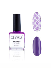 Лак для стемпинга GLOSS Stamping polish 10, баклажанный Лак для стемпінгу GLOSS COMPANY модель 4823271409763 Фото