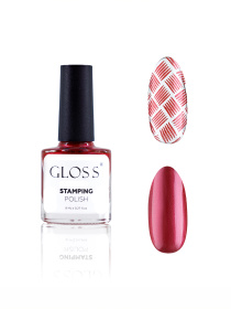 Лак для стемпинга GLOSS Stamping polish 14, вишневый перламутровый Лак для стемпінгу GLOSS COMPANY модель 4823271409800 Фото